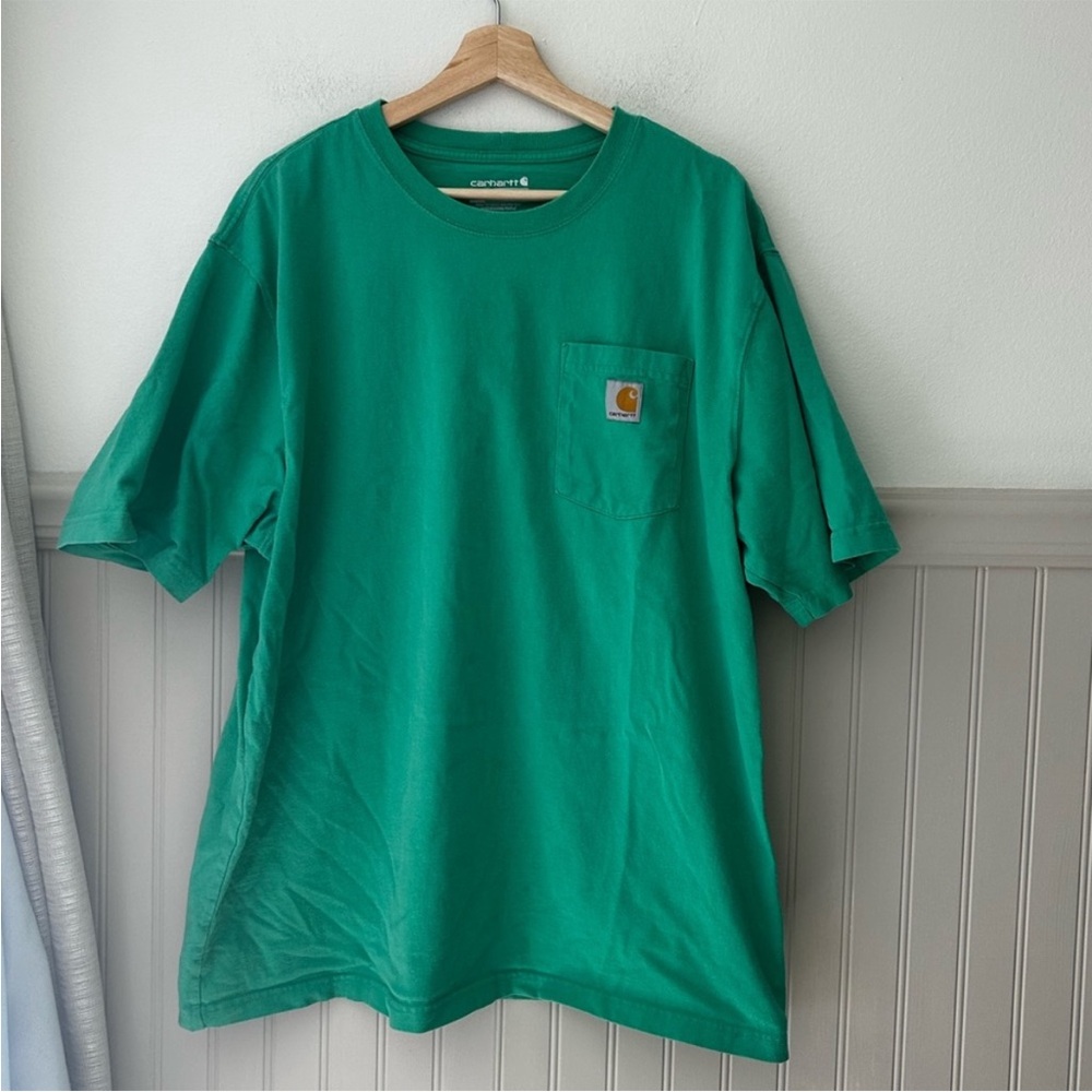 Carhartt Men's XL Loose Fit Emerald Green Short Sleeve Pocket Tee
